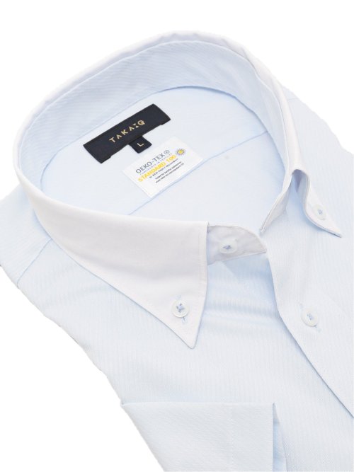 形態安定 吸水速乾 スタンダードフィット ボタンダウン半袖シャツ