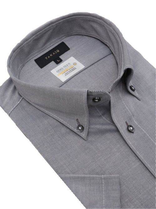 形態安定 吸水速乾 スタンダードフィット ボタンダウン半袖シャツ