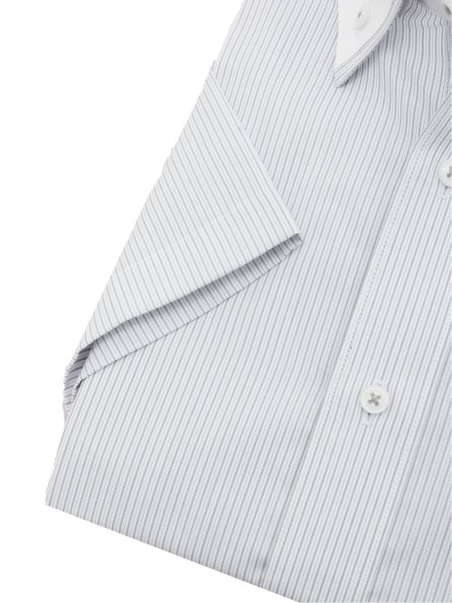 形態安定 吸水速乾 スタンダードフィット ドゥエボタンダウン半袖シャツ