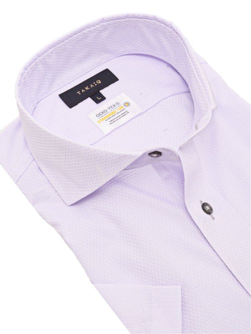 形態安定 吸水速乾 スタンダードフィット カッタウェイ半袖シャツ