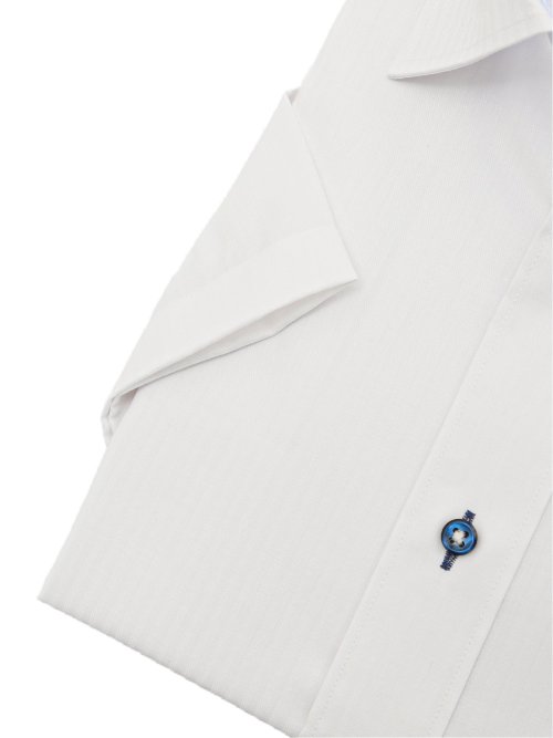 形態安定 吸水速乾 スタンダードフィット ワイドカラー半袖シャツ