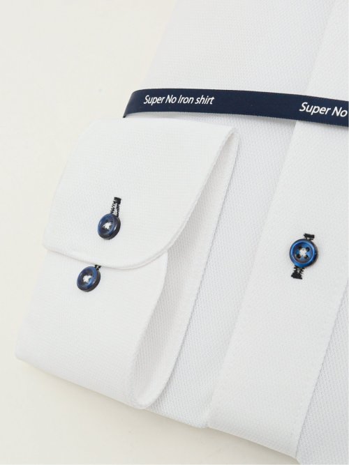 ノーアイロンストレッチ スタンダードフィット ボタンダウン長袖ニットシャツ