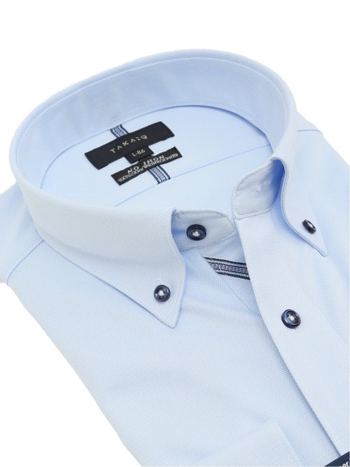 ノーアイロンストレッチ スタンダードフィット ボタンダウン長袖ニットシャツ