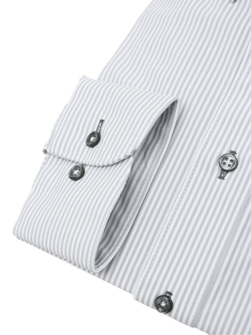 ノーアイロンストレッチ スタンダードフィット ボタンダウン長袖ニットシャツ
