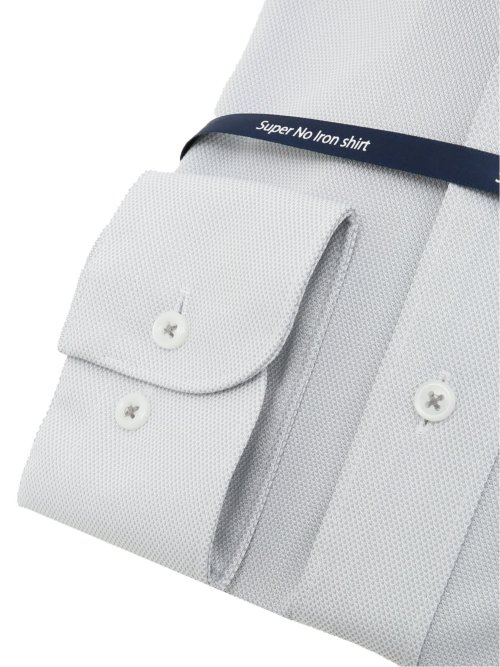 ノーアイロンストレッチ スタンダードフィット ボタンダウン長袖ニットシャツ