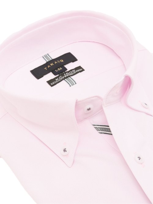 ノーアイロンストレッチ スタンダードフィット ボタンダウン長袖ニットシャツ