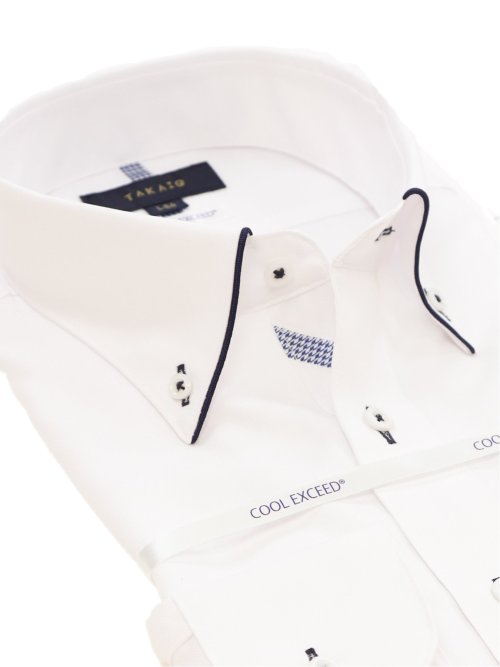 バンブーレーヨン スタンダードフィット ボタンダウン長袖シャツ