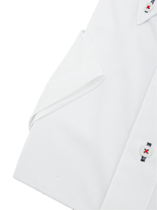 ノーアイロンストレッチ スタンダードフィット ボタンダウン半袖ニットシャツ