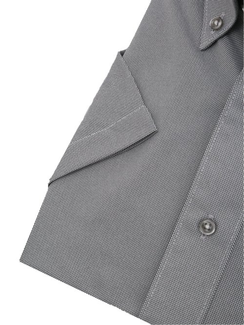 ノーアイロンストレッチ スタンダードフィット ボタンダウン半袖ニットシャツ