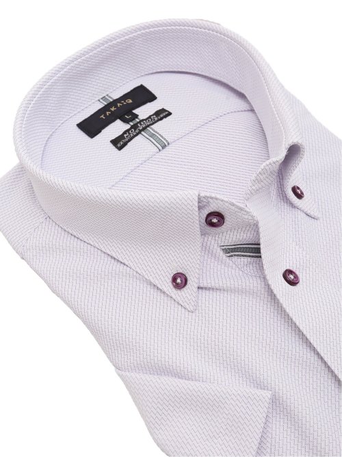 ノーアイロンストレッチ スタンダードフィット ボタンダウン半袖ニットシャツ