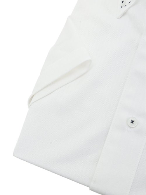 ノーアイロンストレッチ スタンダードフィット ボタンダウン半袖ニットシャツ