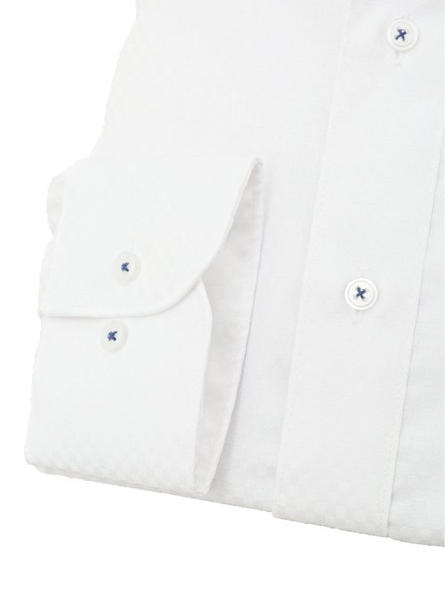 綿100% ノーアイロン スタンダードフィット ボタンダウン長袖シャツ