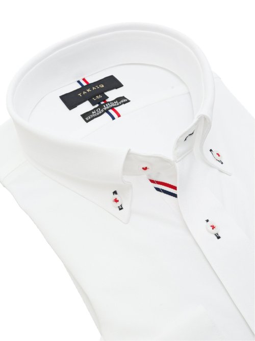 ノーアイロンストレッチ スタンダードフィット ボタンダウン長袖ニットシャツ