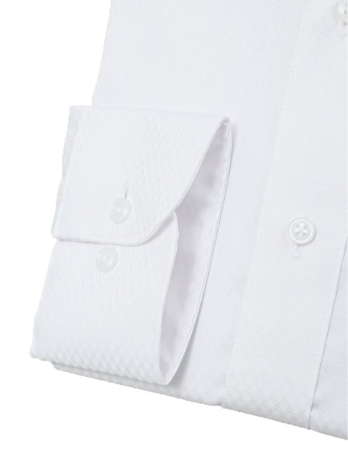 綿100% ノーアイロン スタンダードフィット ボタンダウン長袖シャツ