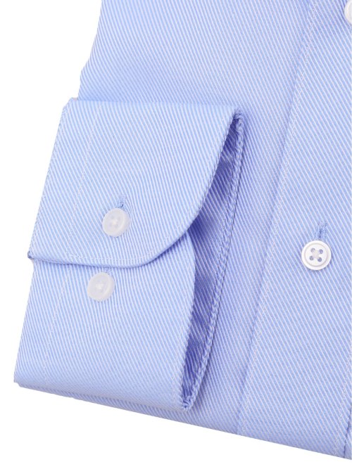 綿100% ノーアイロン スタンダードフィット ワイドカラー長袖シャツ