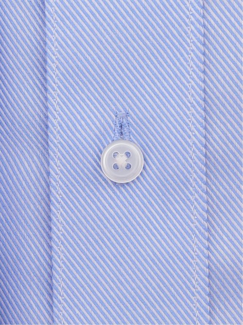 綿100% ノーアイロン スタンダードフィット ワイドカラー長袖シャツ