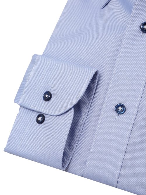 綿100% ノーアイロン スタンダードフィット ボタンダウン長袖シャツ