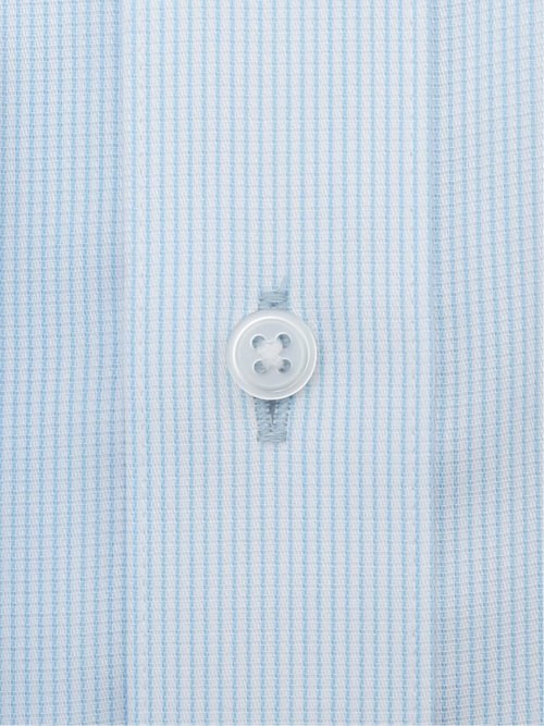 綿100% ノーアイロン スタンダードフィット ワイドカラー長袖シャツ