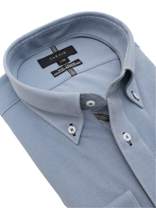 ノーアイロンストレッチ スタンダードフィット ボタンダウン長袖ニットシャツ