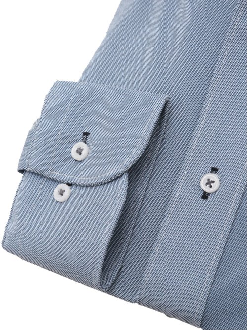 ノーアイロンストレッチ スタンダードフィット ボタンダウン長袖ニットシャツ