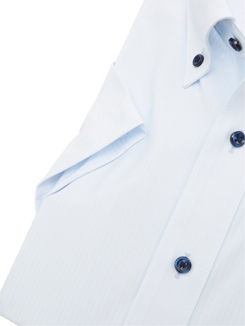 ノーアイロンストレッチ スタンダードフィット ボタンダウン半袖ニットシャツ