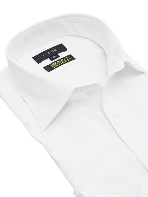 ネクスコットプラス スタンダードフィット ワイドカラー長袖シャツ