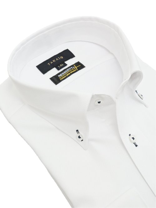 ネクスコットプラス スタンダードフィット ボタンダウン長袖シャツ
