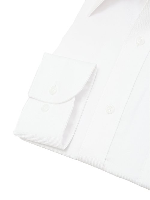 綿100% ノーアイロン スタンダードフィット レギュラーカラー長袖シャツ