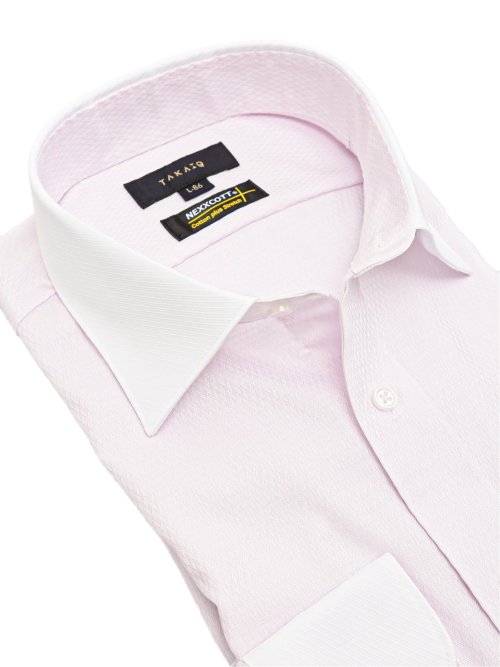 ネクスコットプラス スタンダードフィット ワイドカラー長袖シャツ