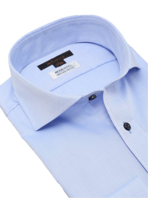 綿100% ノーアイロン スタンダードフィット カッタウェイ長袖シャツ
