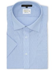 形態安定 吸水速乾 スタンダードフィット ワイドカラー半袖シャツ