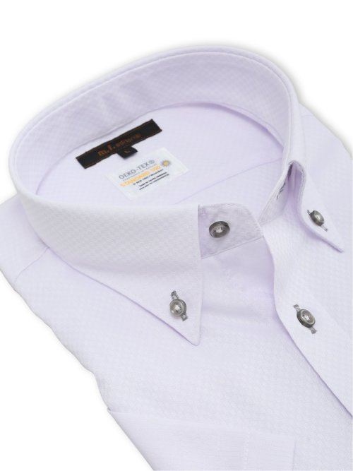 形態安定 吸水速乾 スタンダードフィット ボタンダウン半袖シャツ