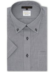 形態安定 吸水速乾 スタンダードフィット ボタンダウン半袖シャツ