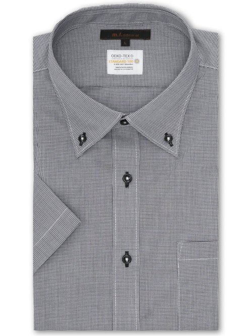 形態安定 吸水速乾 スタンダードフィット ボタンダウン半袖シャツ