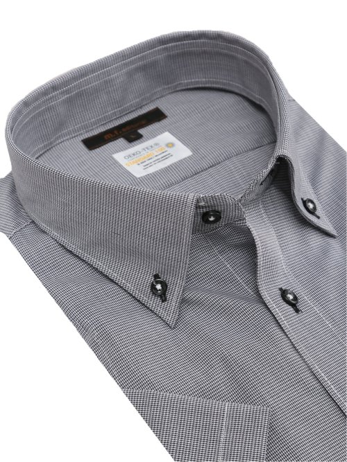 形態安定 吸水速乾 スタンダードフィット ボタンダウン半袖シャツ