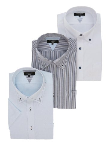 【WEB限定企画商品】タカキューメンズ/TAKA-Q：MEN 形態安定抗菌防臭スリムフィット半袖シャツ3枚セット