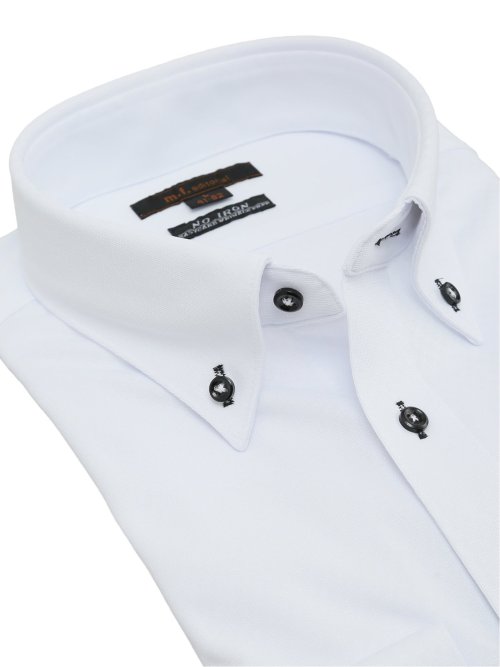 ノーアイロンストレッチ スタンダードフィット ボタンダウン長袖ニットシャツ