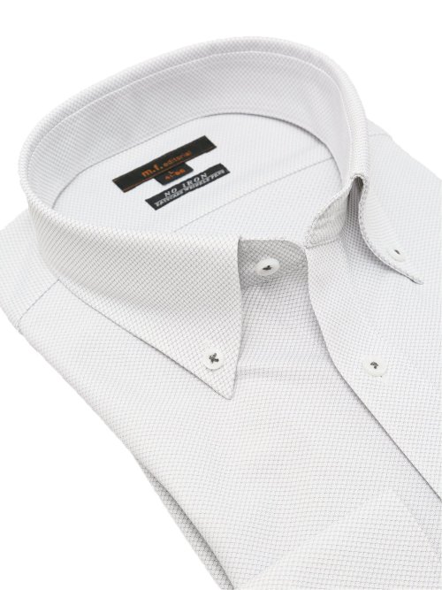 ノーアイロンストレッチ スタンダードフィット ボタンダウン長袖ニットシャツ