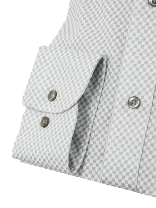 ノーアイロンストレッチ スタンダードフィット カッタウェイ長袖ニットシャツ