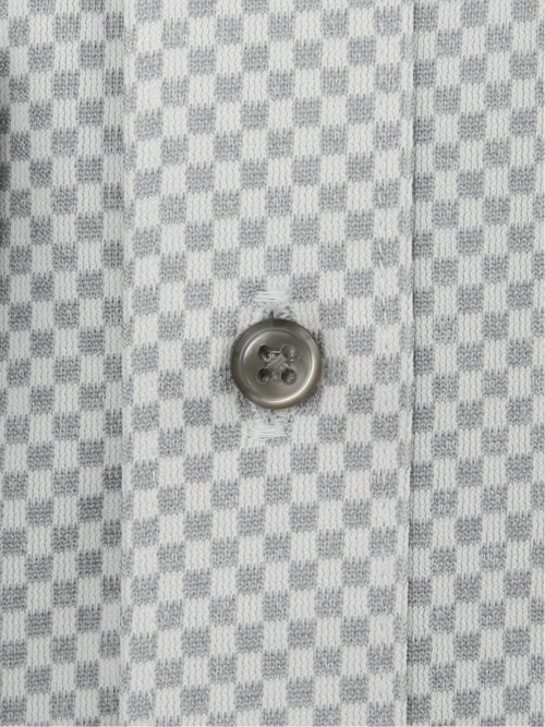 ノーアイロンストレッチ スタンダードフィット カッタウェイ長袖ニットシャツ