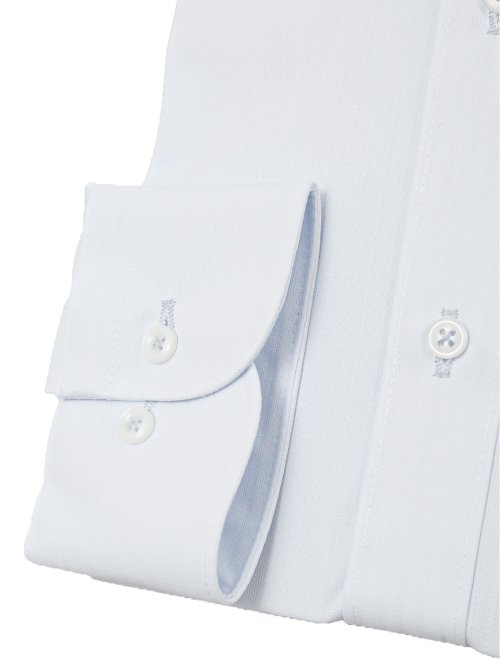 ノーアイロンストレッチ スタンダードフィット ワイドカラー長袖ニットシャツ