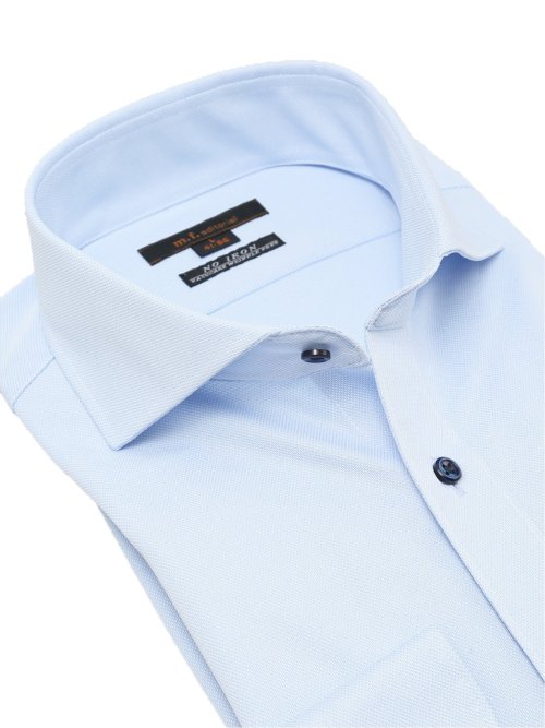 ノーアイロンストレッチ スタンダードフィット カッタウェイ長袖ニットシャツ