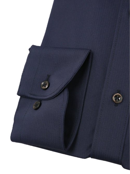 ノーアイロンストレッチ スタンダードフィット ワイドカラー長袖ニットシャツ