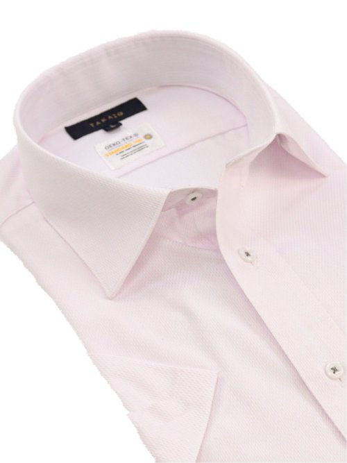 形態安定 吸水速乾 スタンダードフィット ワイドカラー半袖シャツ