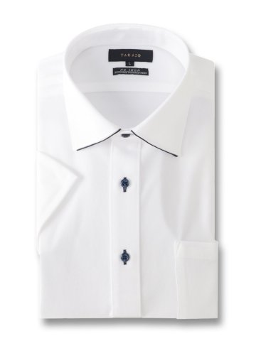クールアプリ/COOL APPLI スタンダードフィット ワイドカラー半袖ニットシャツ