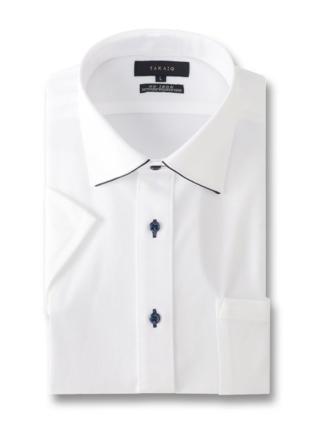 クールアプリ/COOL APPLI スタンダードフィット ワイドカラー半袖ニットシャツ