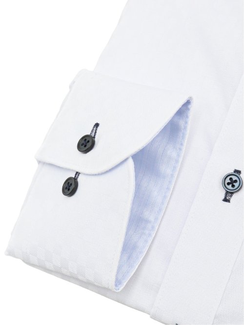 形態安定 吸水速乾 スタンダードフィット ボタンダウン長袖シャツ