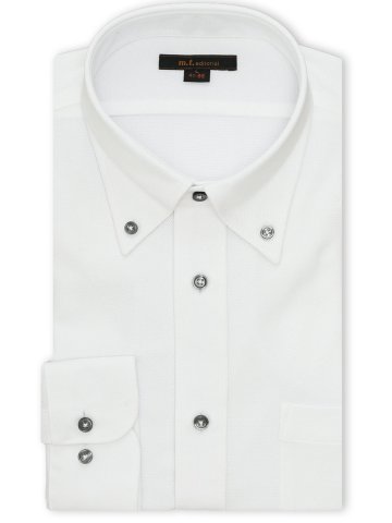 ノンアイロンストレッチ NEWスタンダードフィット ボタンダウン長袖ニットシャツ