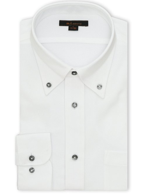 ノンアイロンストレッチ NEWスタンダードフィット ボタンダウン長袖ニットシャツ