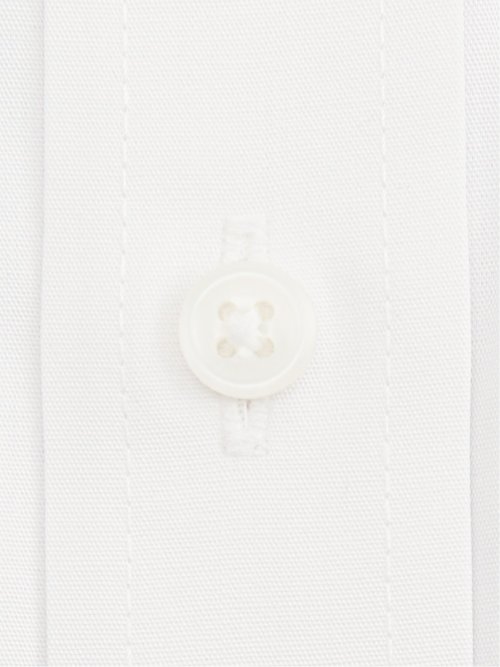 【白無地】形態安定 吸水速乾 スリムフィット レギュラーカラー長袖シャツ